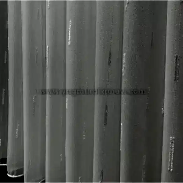 Şerit detaylı düz beyaz tül perde 