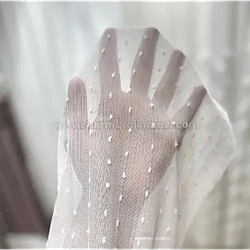  İnci Noktalı Simsiz Tül Perde