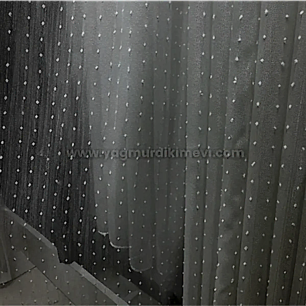 İnci detaylı simsiz tül perde – sade, modern ve ışık geçirgen zarif perde modeli