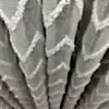  Zigzag desenli püsküllü lüks keten tül perde – ağır gramajlı, dokulu ve modern perde modeli