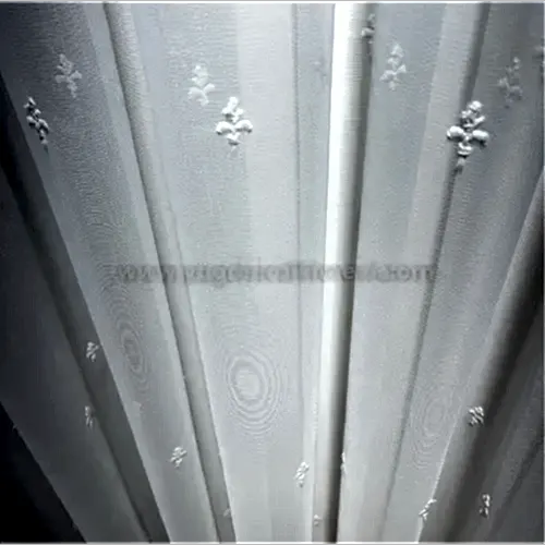  Dolgun Çiçek Desenli Güpürlü Tül Perde