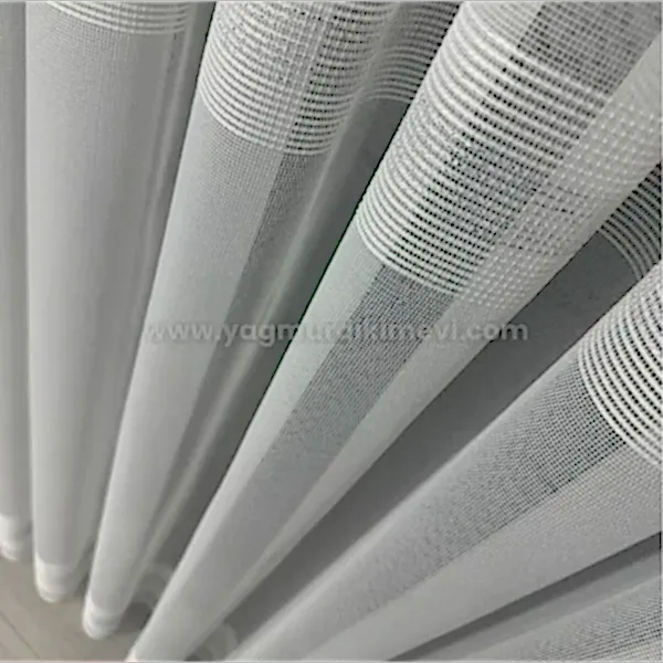 Anotella desenli simli armür tül perde – bantlı, tok duruşlu lüks tül perde modeli