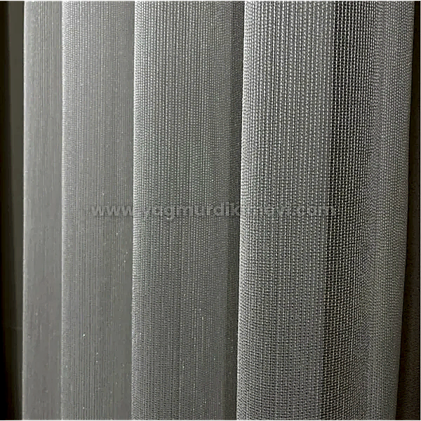 Simli çelik iplikli tül perde – tok duruşlu, modern ve ışıltılı model