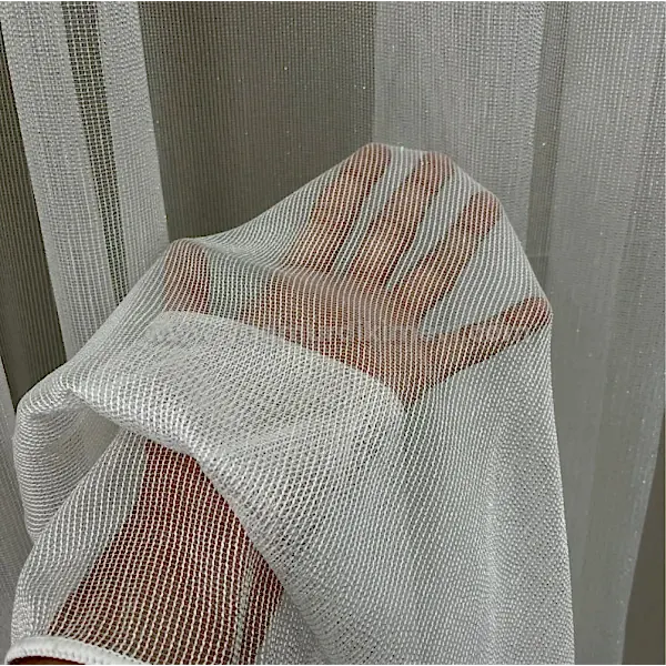 Simli çelik iplikli tül perde – tok duruşlu, modern ve ışıltılı model