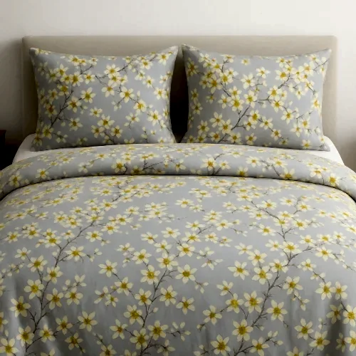 Mira Çiçekli Pamuklu Nevresim Takımı