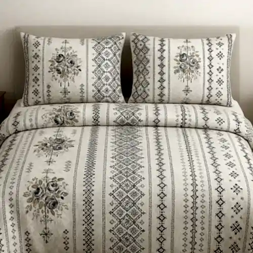 Deva Çiçekli Pamuklu Nevresim Takımı