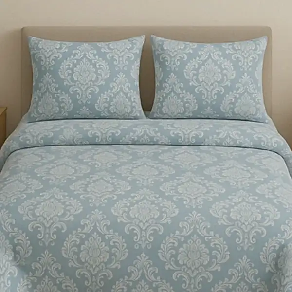 Aria modern pamuk nevresim takımı mavi desenli - Yağmur Dikim Evi