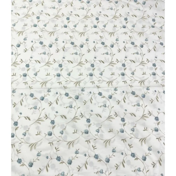 Zafir Pamuklu Nevresim Takımı - Çiçek Desenli Turkuaz Zafir çiçekli pamuk nevresim takımı turkuaz desenli - Yağmur Dikim Evi