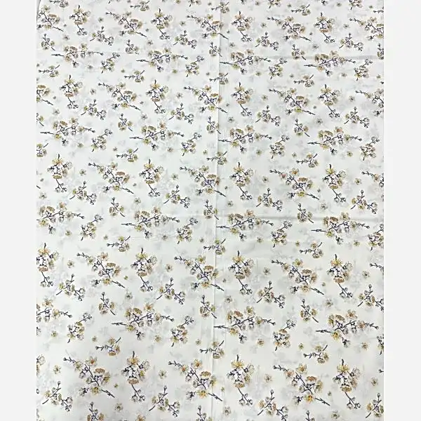 Alya çiçekli pamuk nevresim takımı sarı mavi desenli - Yağmur Dikim Evi