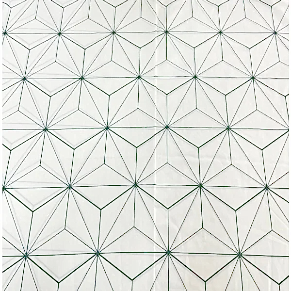 Optik modern pamuk nevresim takımı su yeşili desenli - Yağmur Dikim Evi