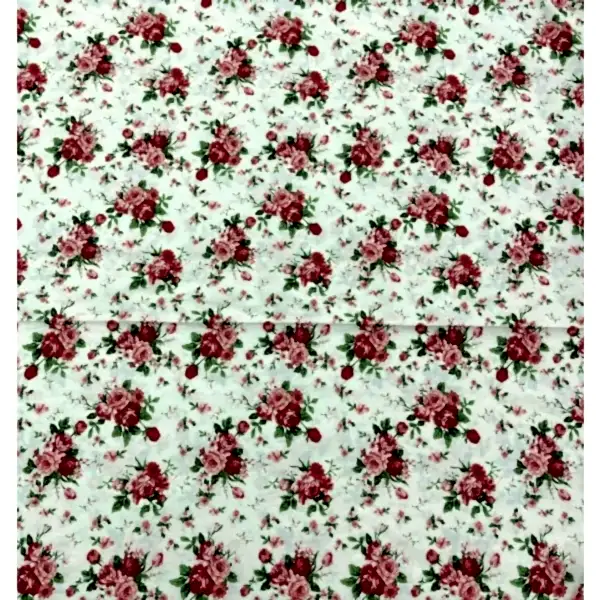 Serin Pamuklu Nevresim Takımı - Çiçek Desenli Kırmızı Serin çiçekli pamuk nevresim takımı kırmızı desenli - Yağmur Dikim Evi