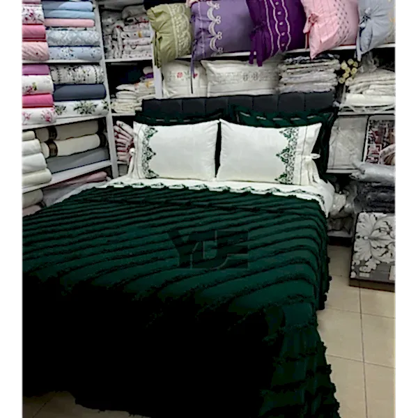 7 Parça Çeyizlik Nakışlı Nevresim Takımı ve Püsküllü Pike Örtüsü